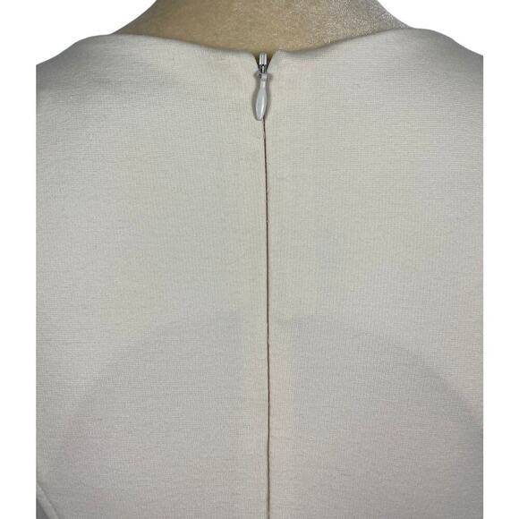 Amanda Uprichard Ivory Stretch A-Line Mini Dress Medium Office Streetwear Classy - Picture 10 of 13